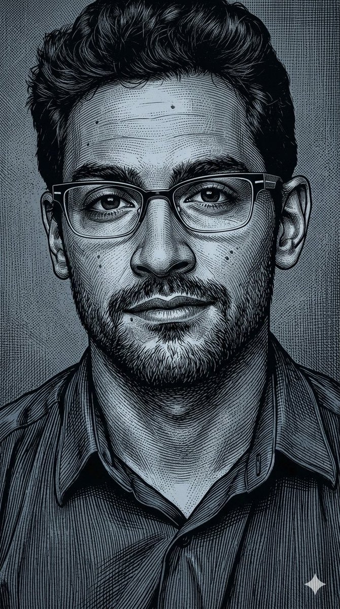Dark Monochrome Illustration Style Prompt with Reference Photo — example 3