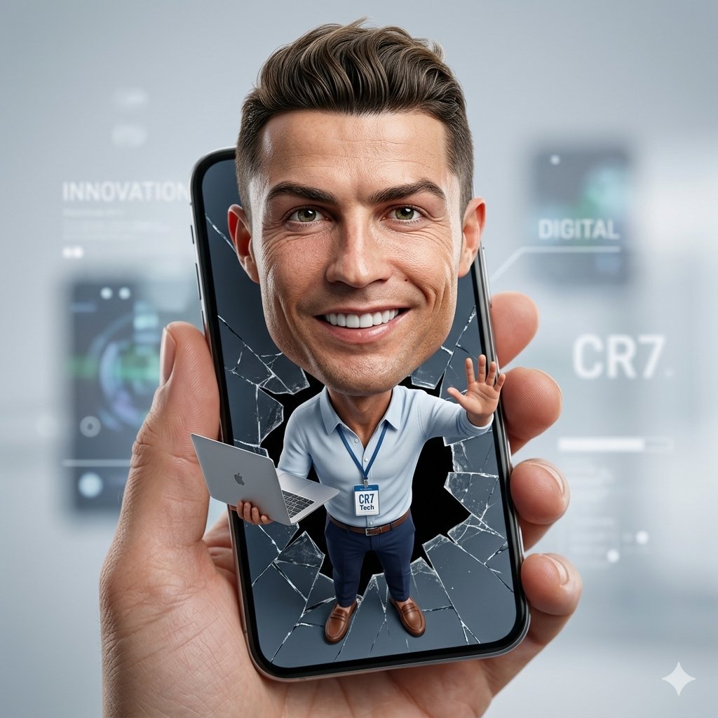3D Caricature from Uploaded Face — example 3