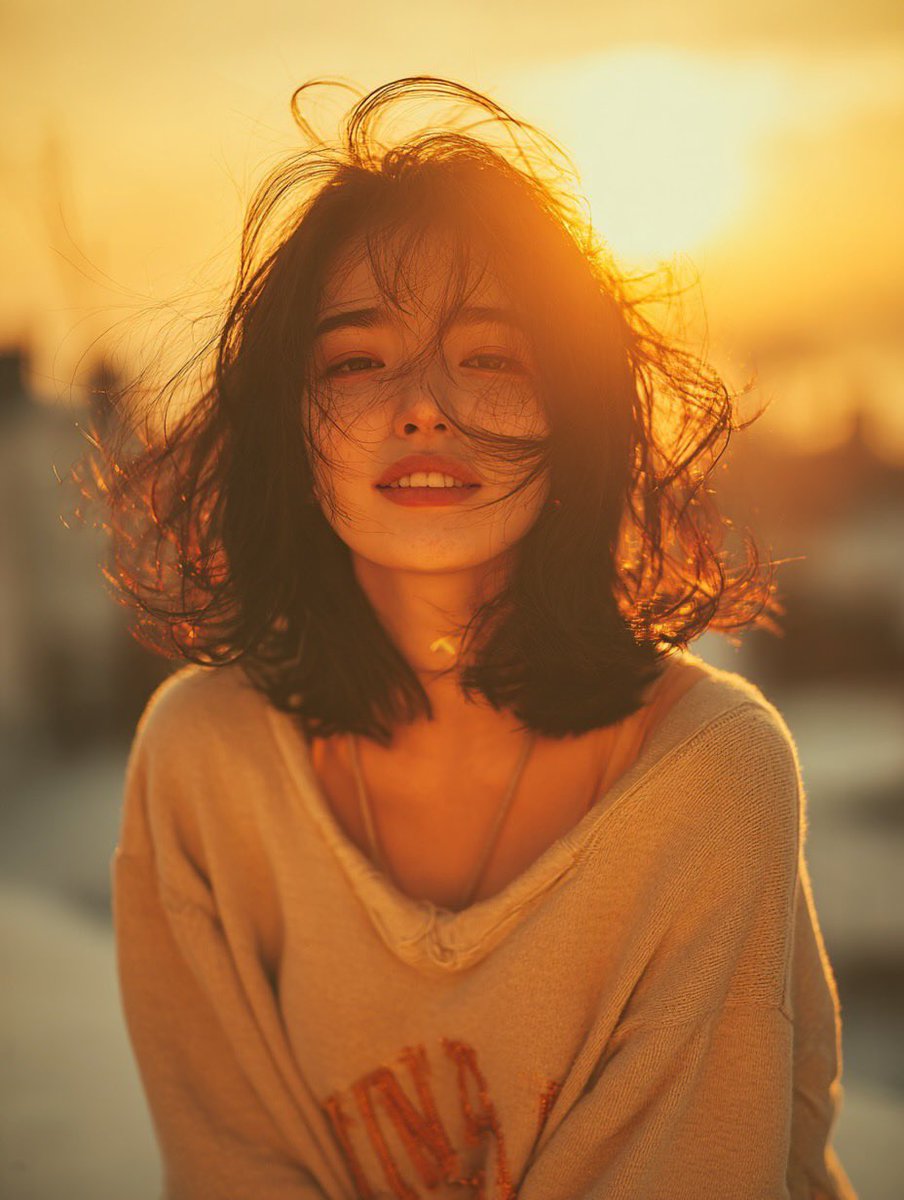 Golden Hour Rooftop Portrait — example 1