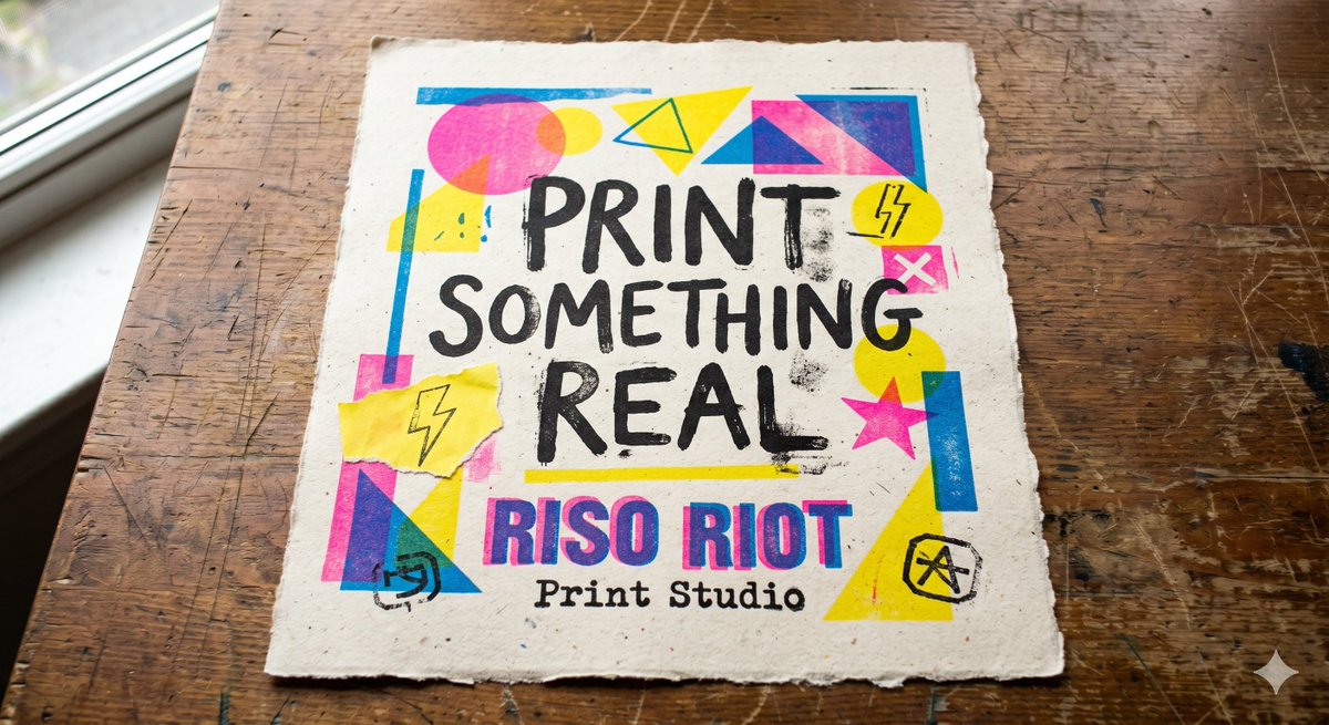 Tactile Risograph Studio Poster