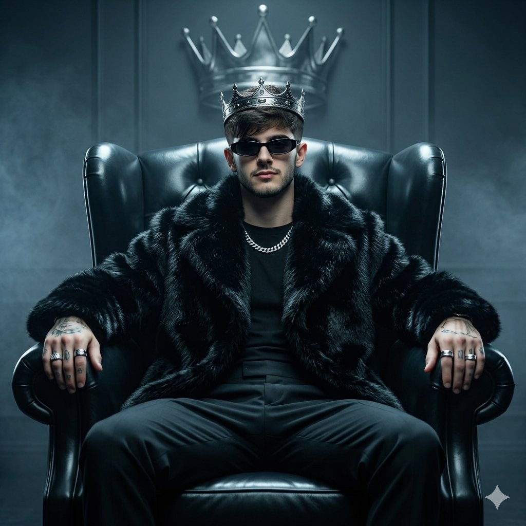 Luxury Fashion Throne Portrait — example 1