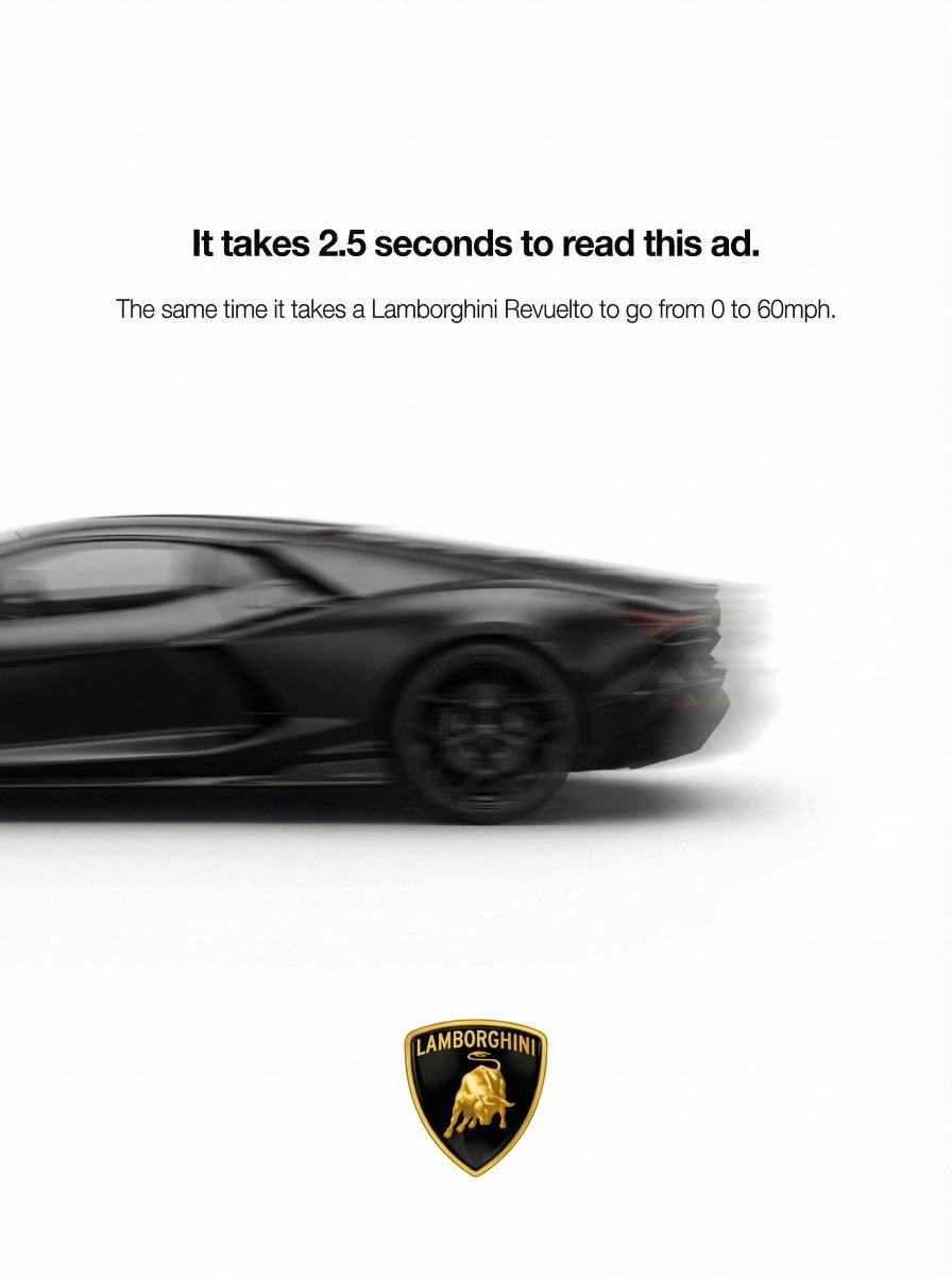 Turn photo into a Lamborghini ad — example 2