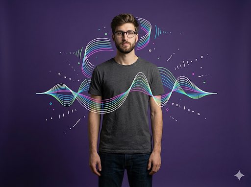 Abstract Audio Visualization Portrait — example 1