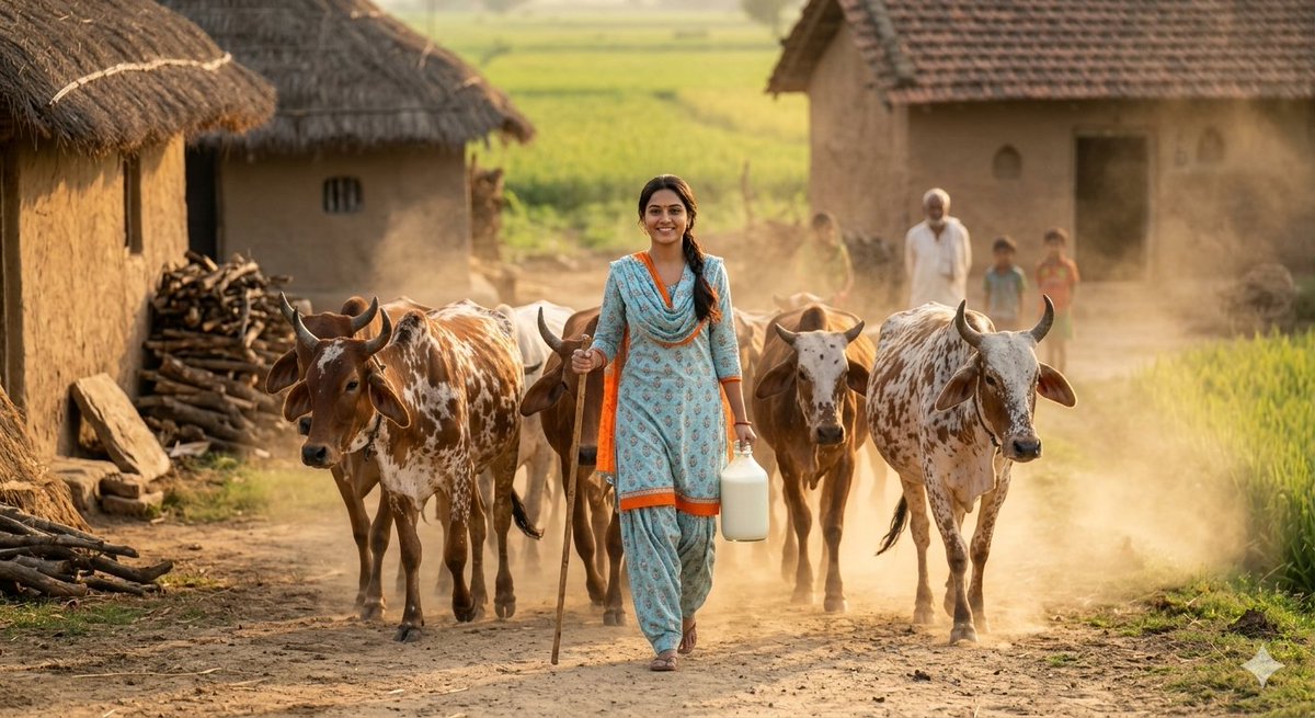 Rustic Rural India Portrait — example 2