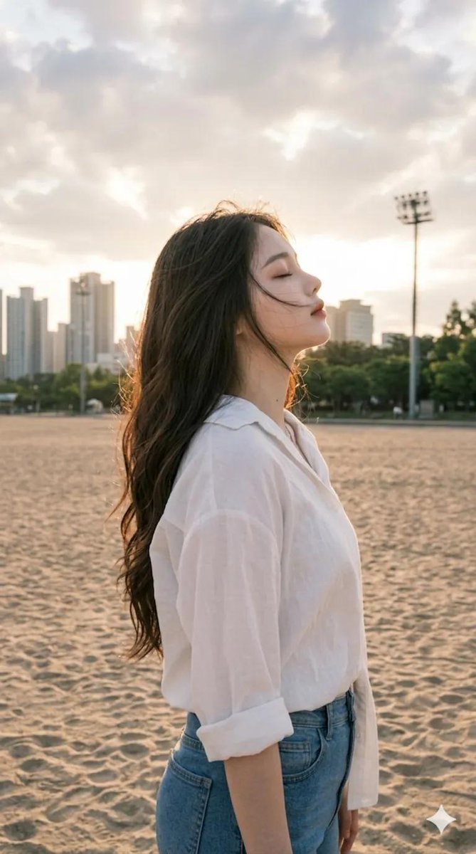 Urban Beach Golden Hour Portrait — example 2