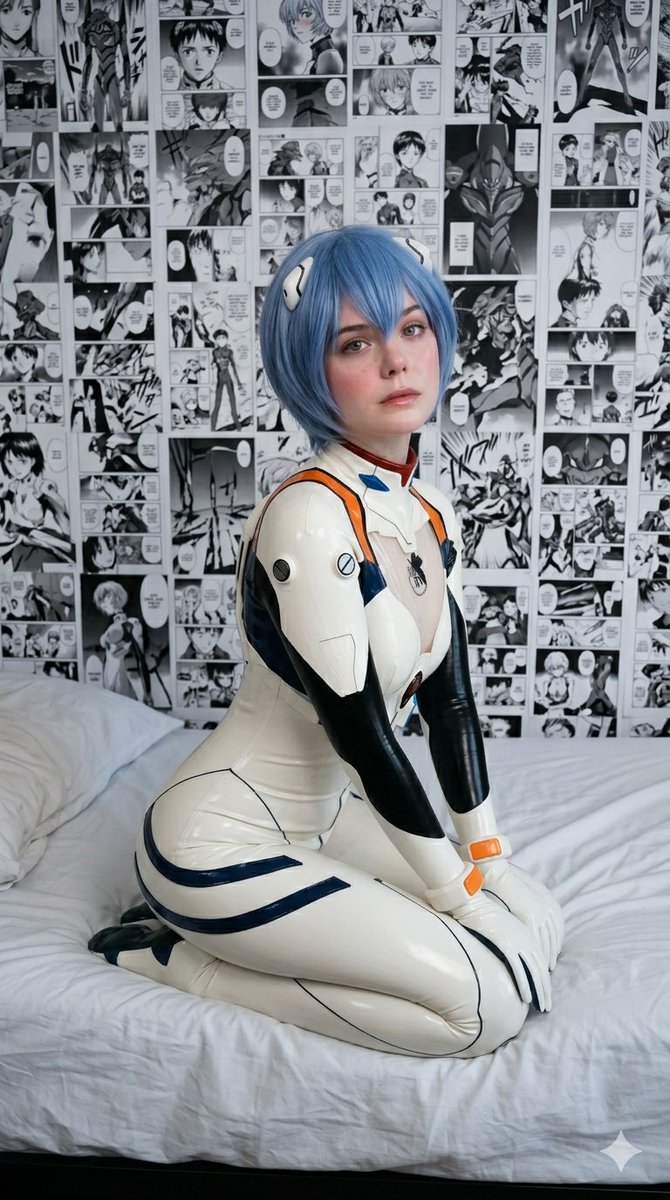 Elle Fanning as Rei Ayanami Cosplay — example 2