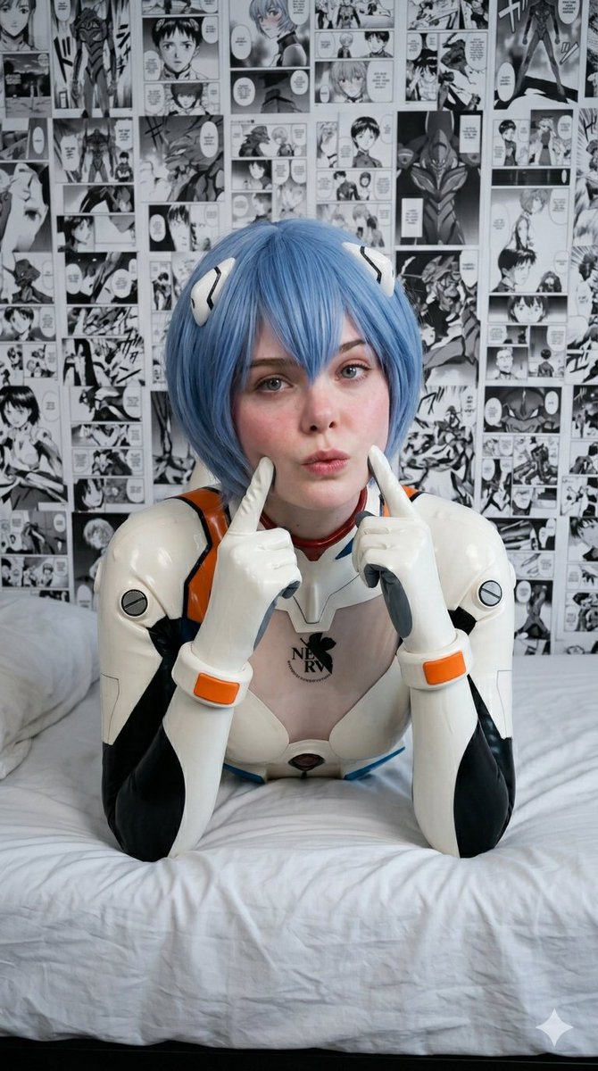 Elle Fanning as Rei Ayanami Cosplay — example 3
