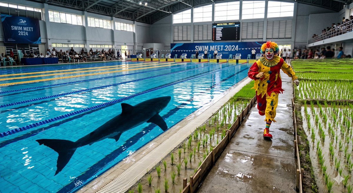 Swimming Pool vs Rice Field Comparison — example 1