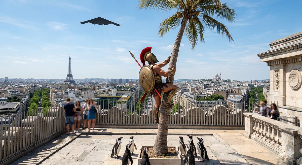 Penguins vs Coconut Tree Battle — example 1