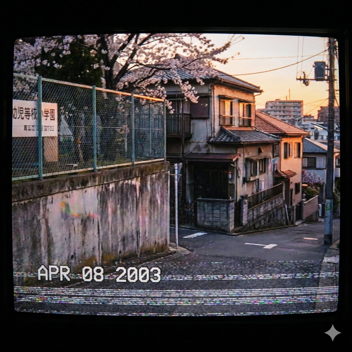 Nostalgic 2000s Japanese Suburb — example 1
