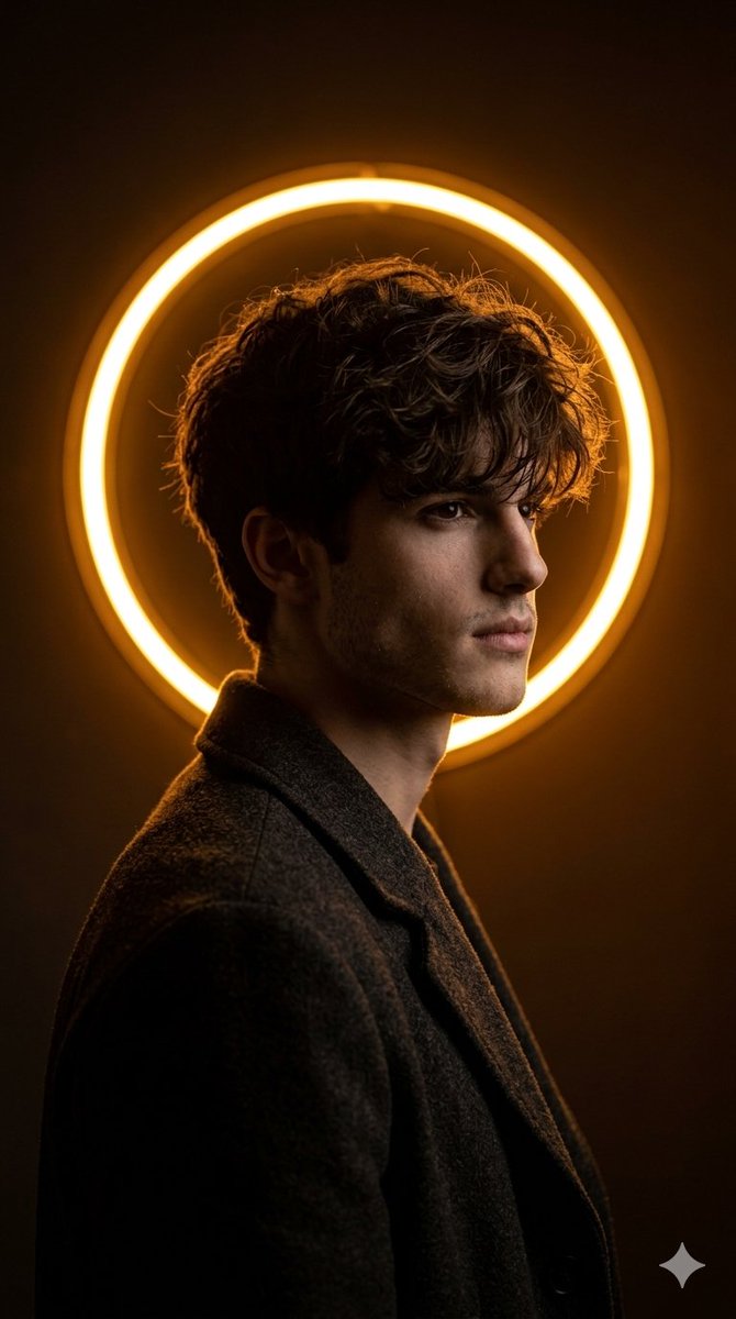 Cinematic Neon Ring Portrait — example 1