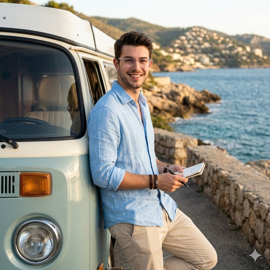 Coastal Travel Lifestyle Portrait — example 1