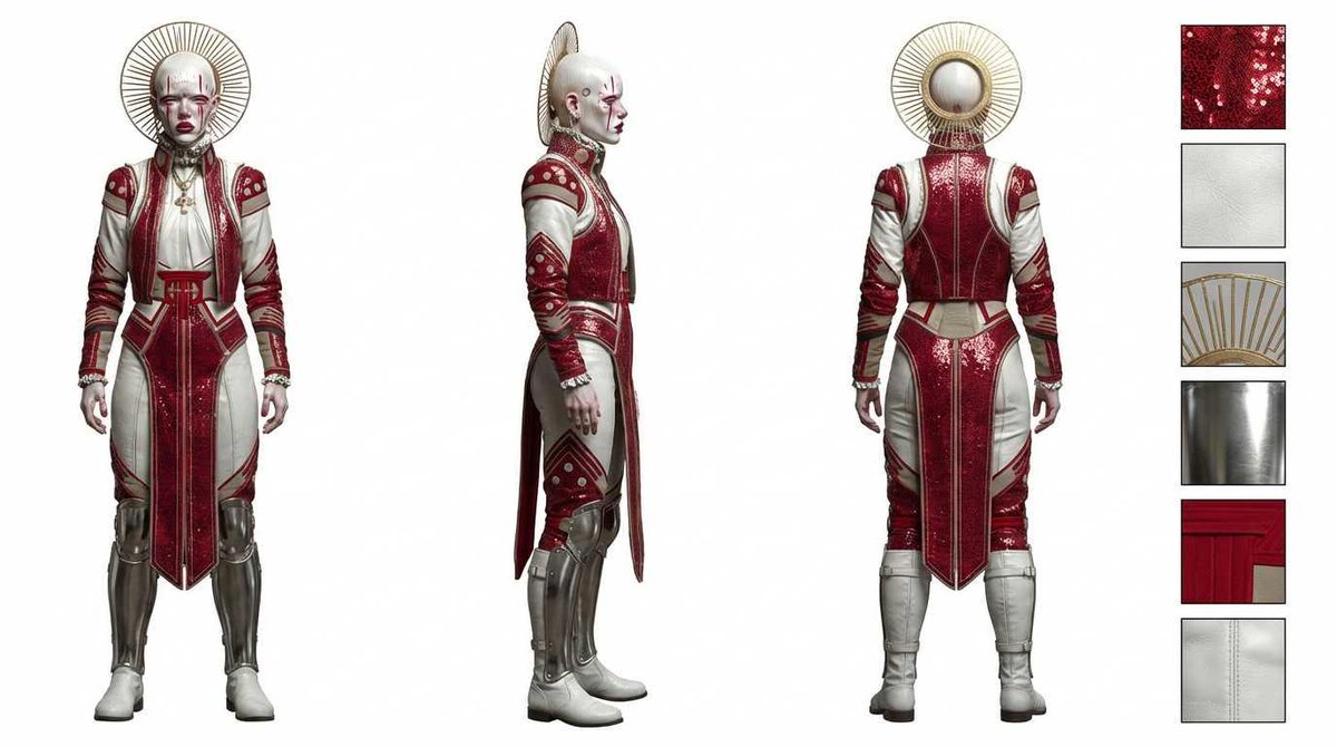Photorealistic Character Design Sheet — example 1