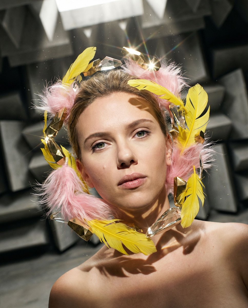 Surreal Portrait with Floating Elements — example 2