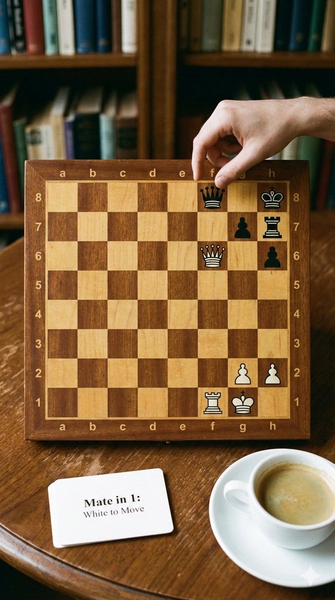 Phone-friendly mate-in-one chess puzzle image — example 1