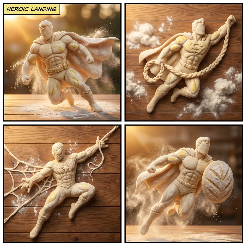 Bread Dough Superheroes — example 1