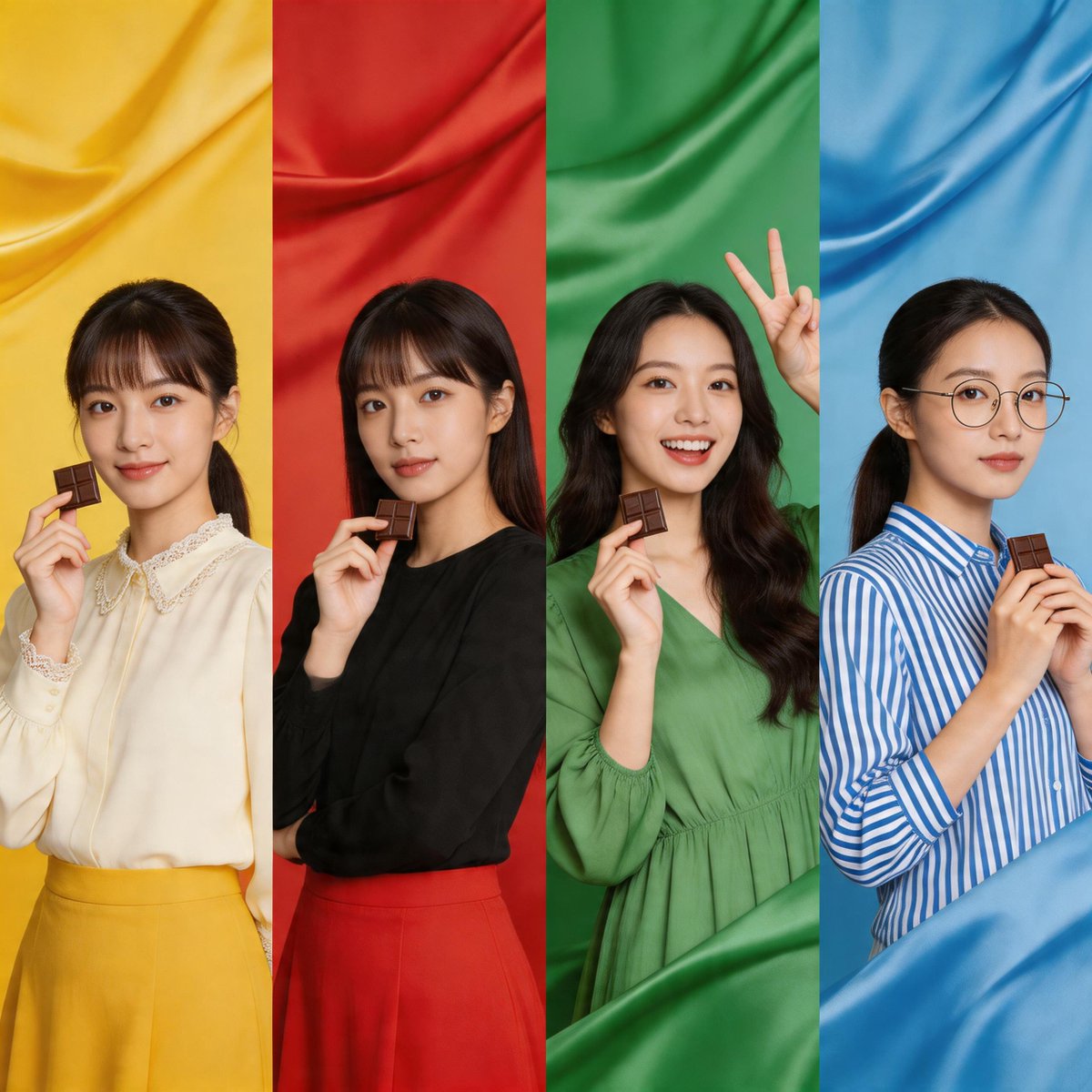 Four-Panel Fashion Advertisement Grid