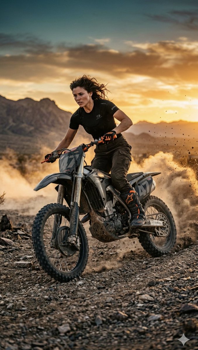Desert Motocross Action Shot — example 1