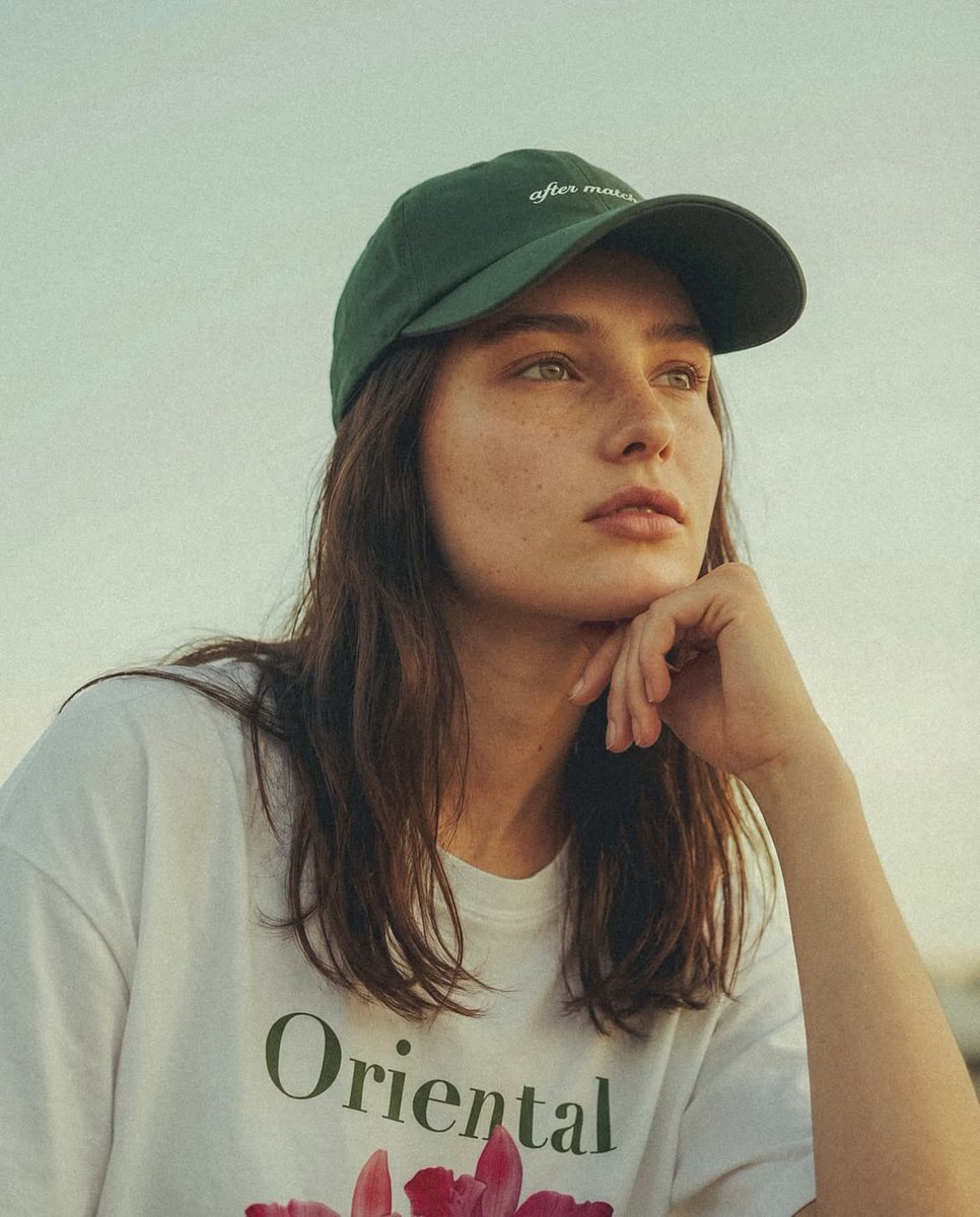 Fashion Editorial Green Cap Portraits — example 2