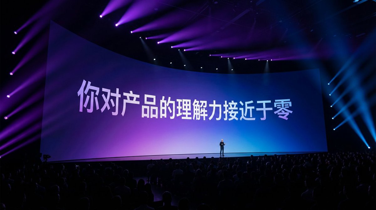 Apple keynote-style event scene from text — example 1