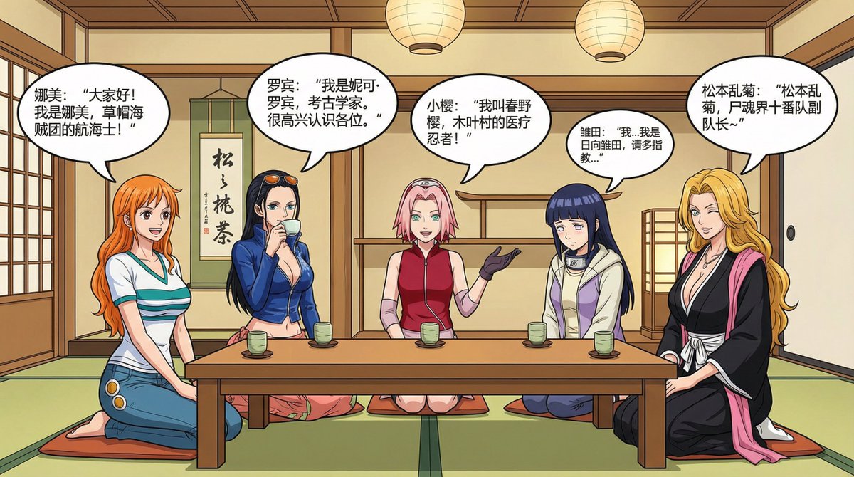 Anime female character compilation story in Chinese comic style — example 1