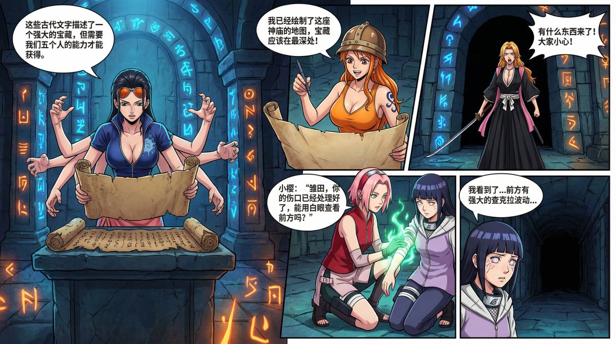 Anime female character compilation story in Chinese comic style — example 2