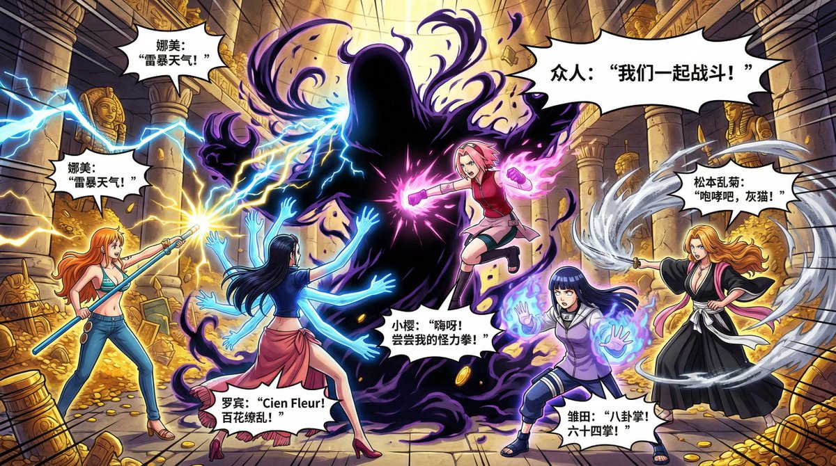 Anime female character compilation story in Chinese comic style — example 3