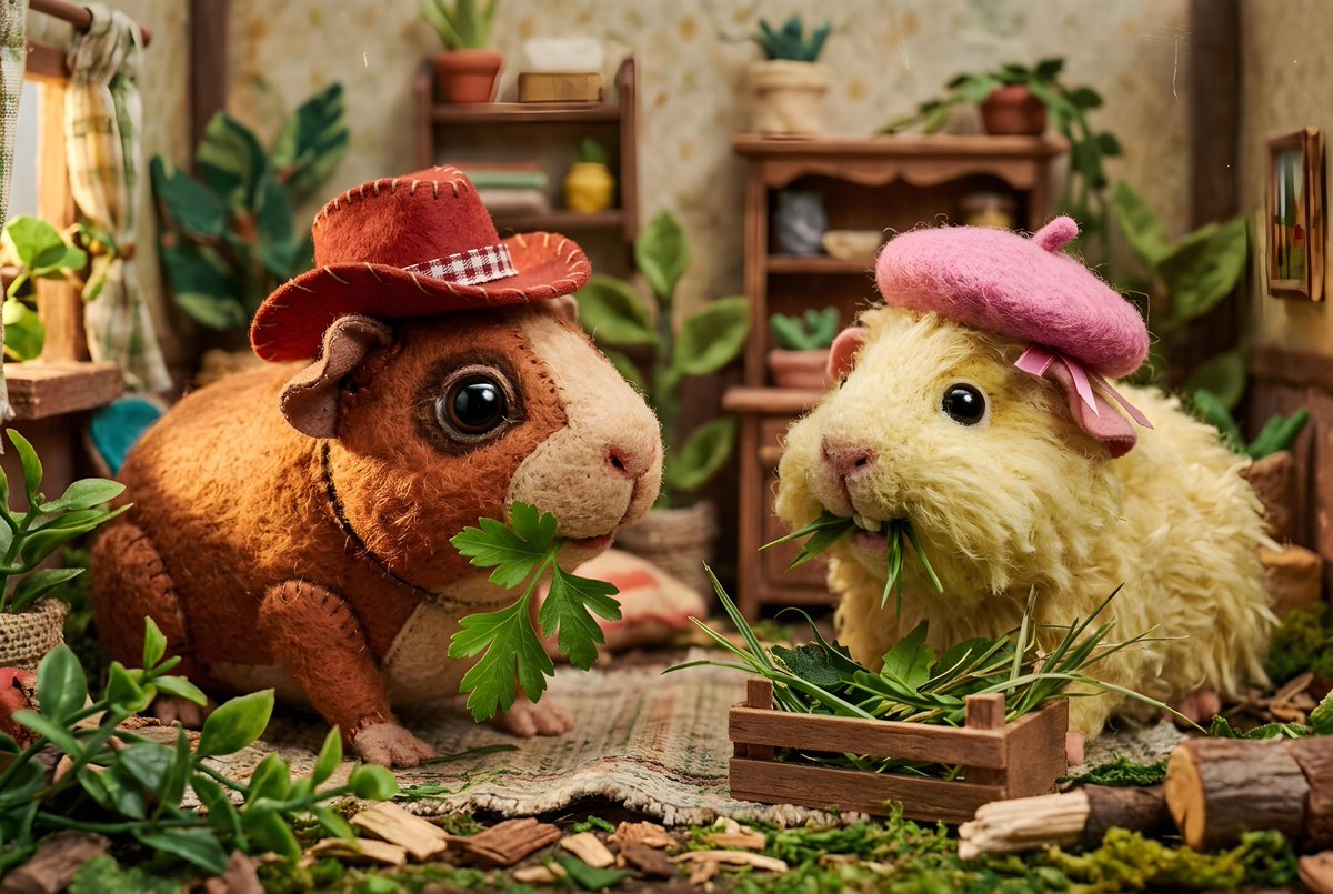 Guinea Pigs with Fashion Accessories — example 1