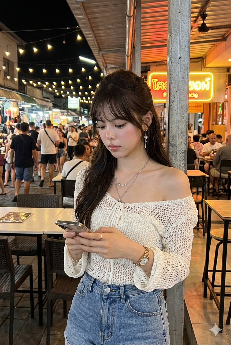 Tropical Night Market Portrait — example 1