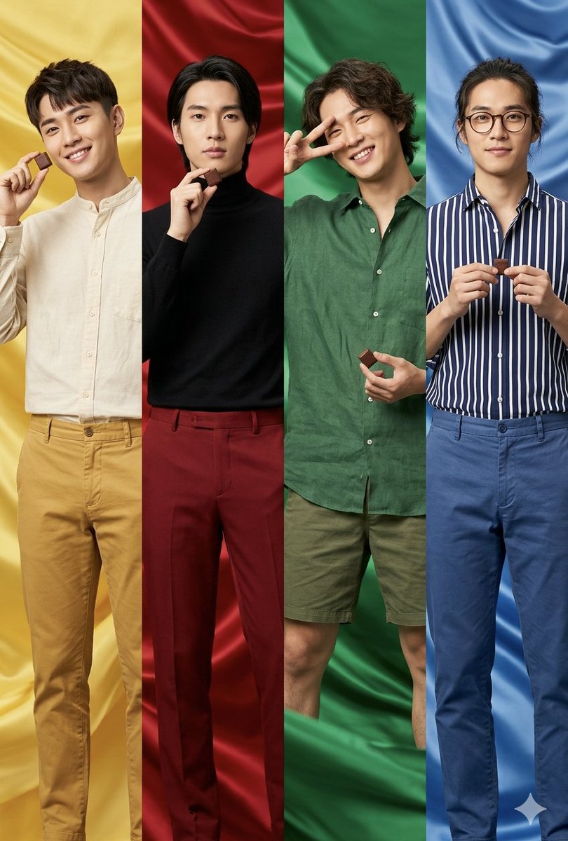 Fashion Editorial Color Quadtych