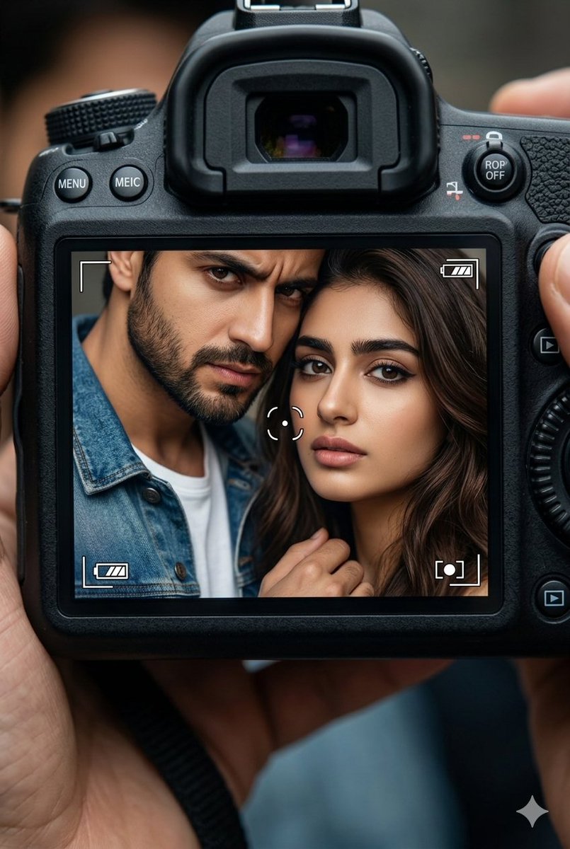DSLR Screen Couple Portrait Prompt — example 1