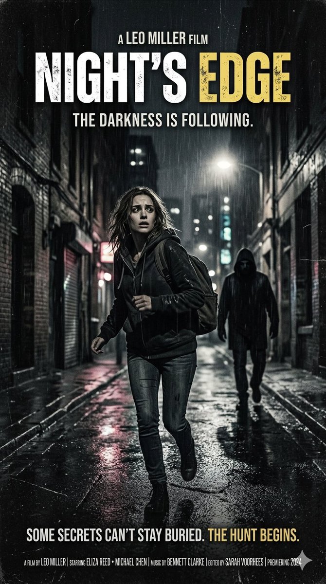 Neo-noir psychological thriller movie poster — example 1