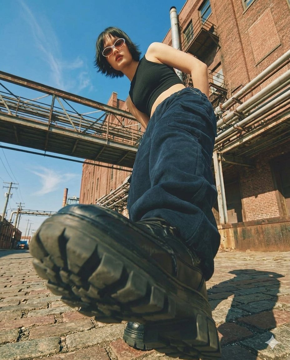 Cinematic Industrial Fashion Prompts