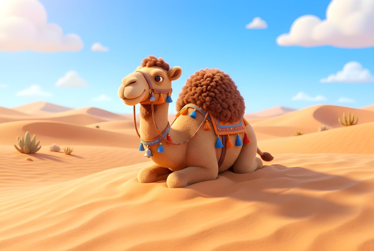 Dromedary Camel in Desert — example 1