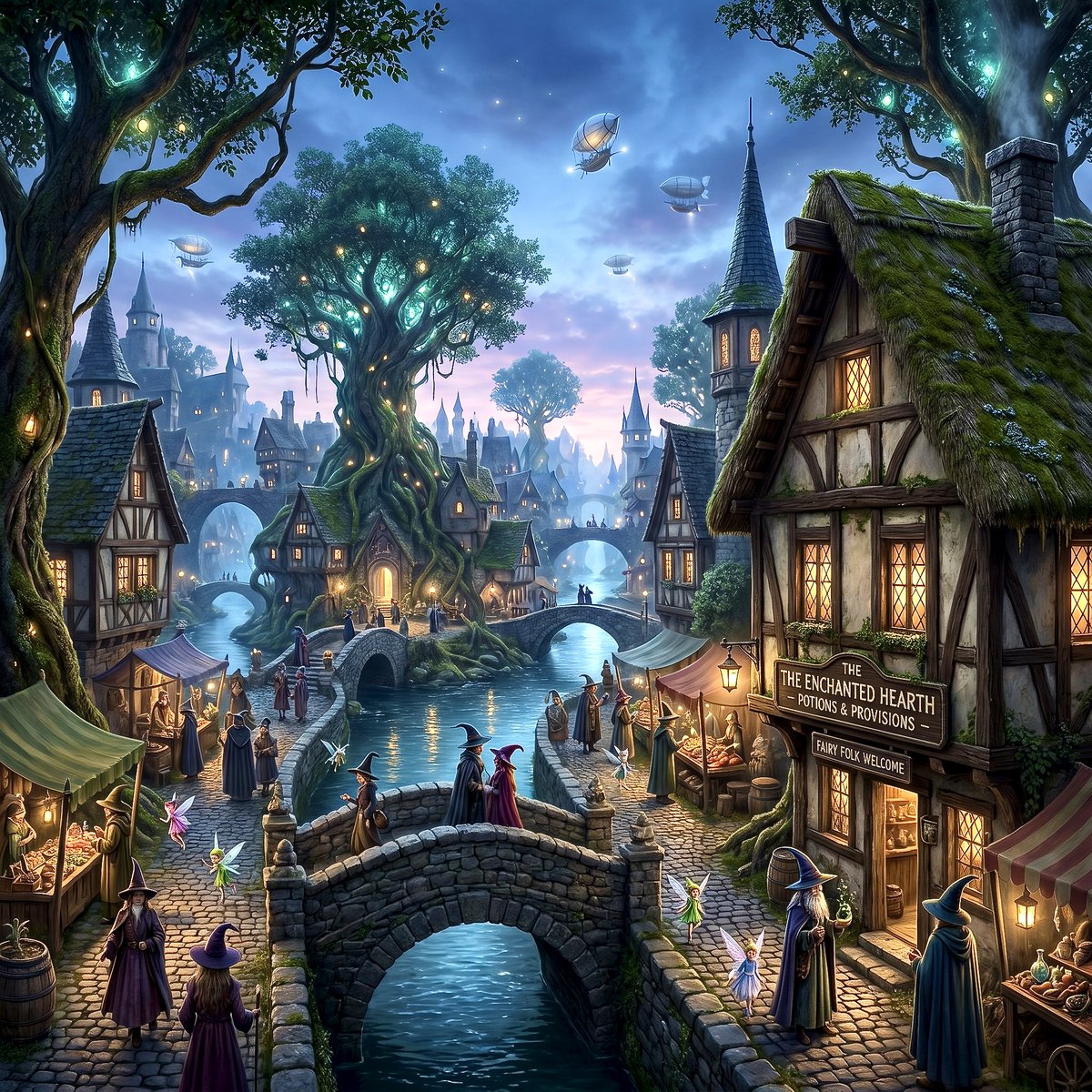 Magical fantasy world illustration — example 1