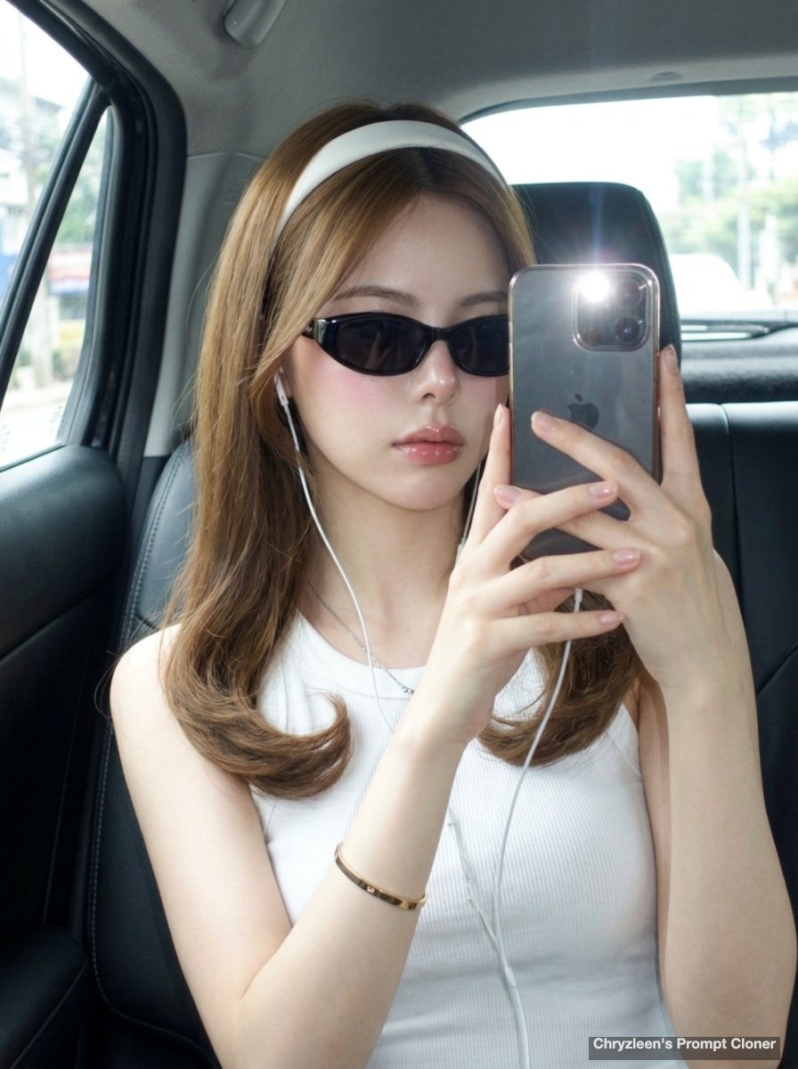 Backseat Mirror Selfie — example 1