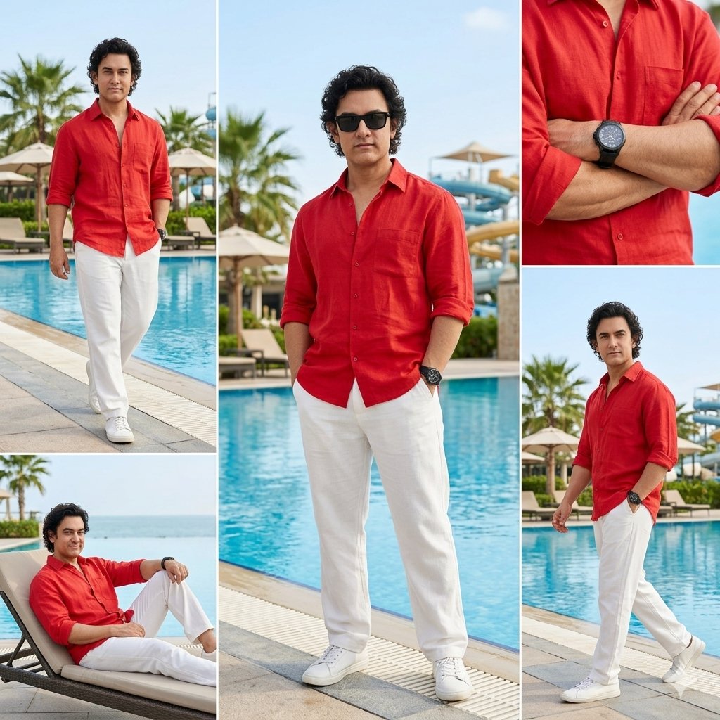 Luxury Resort Fashion Collage — example 1