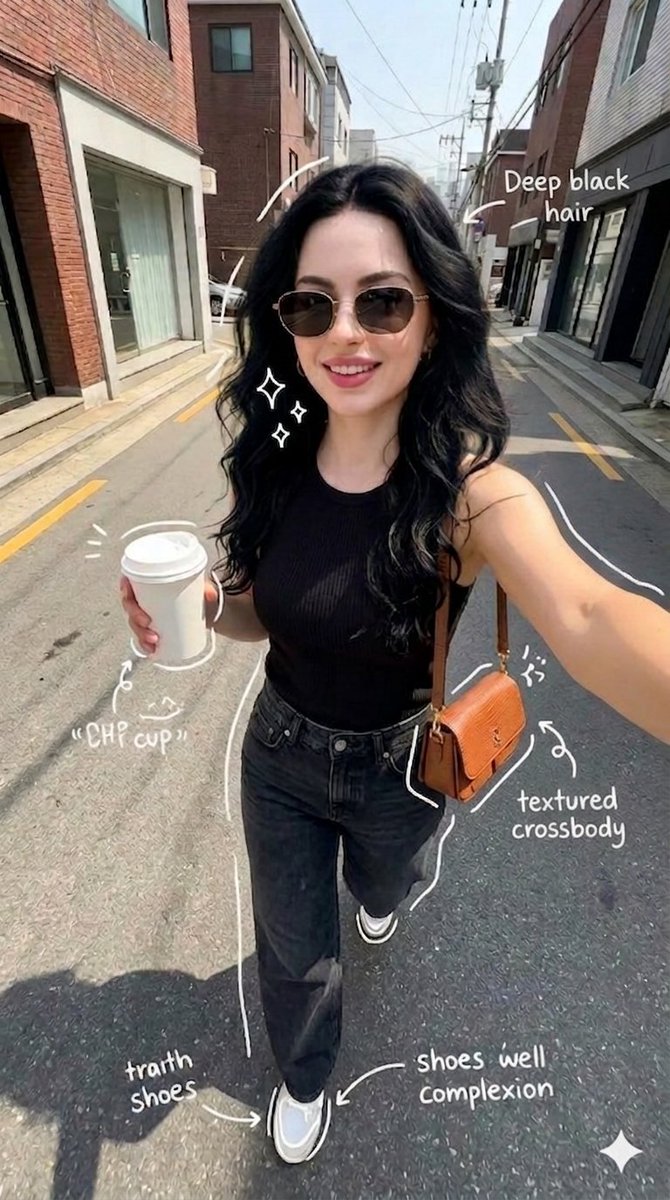 Street Style Selfie with Doodles — example 1