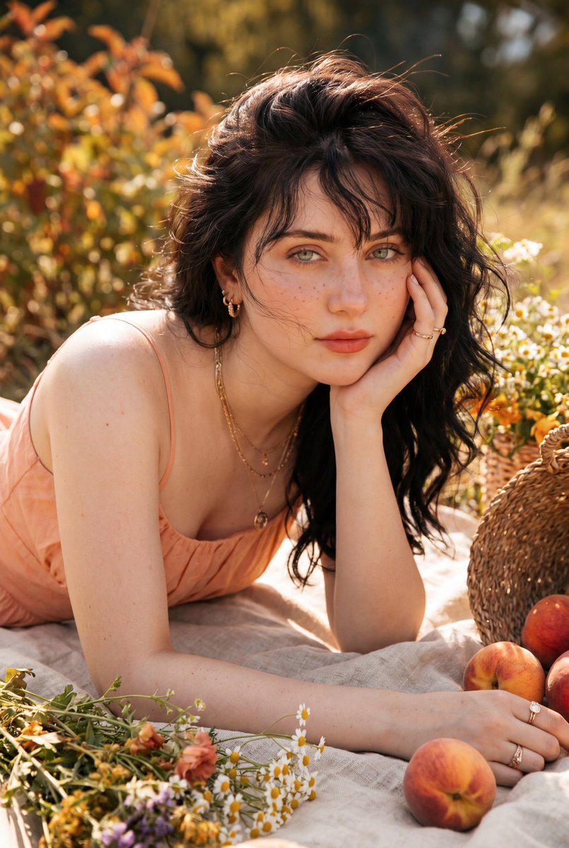 Vintage Peach Meadow Portrait — example 1