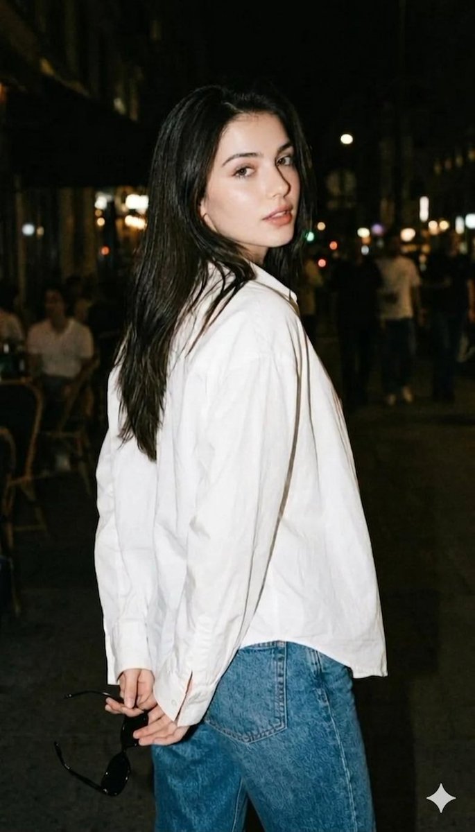 Night street photography portrait