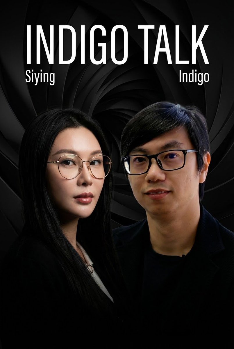 Podcast cover from two reference portraits — example 1