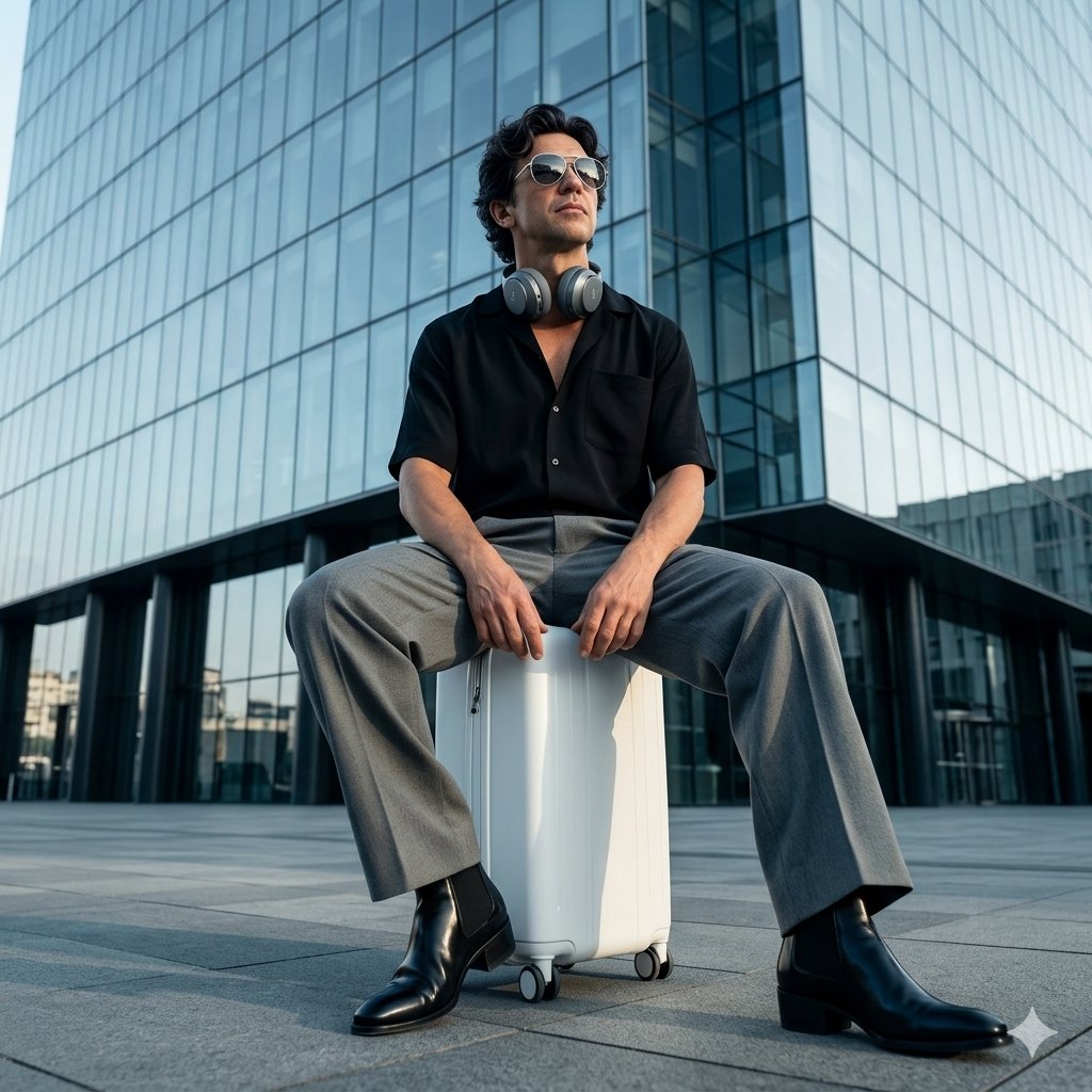 Urban Plaza Fashion Portrait — example 2