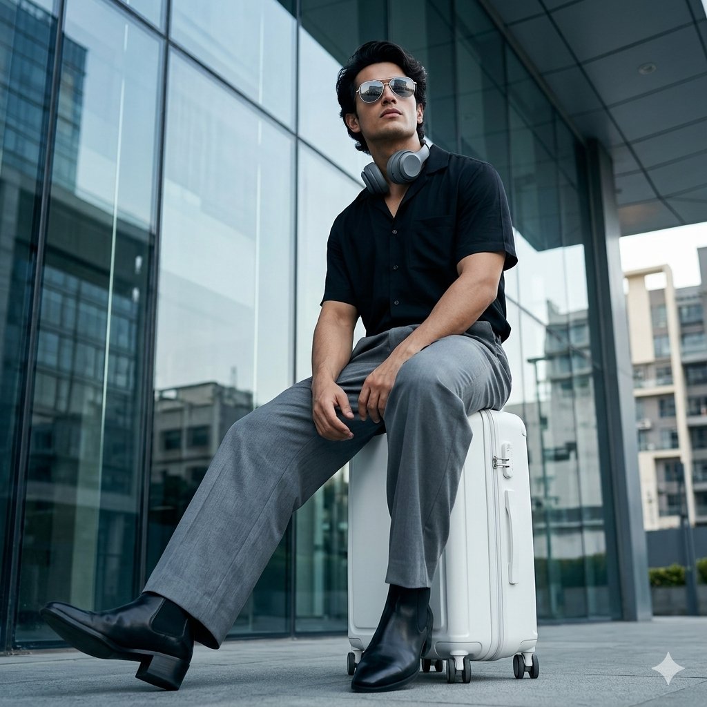 Urban Plaza Fashion Portrait — example 3