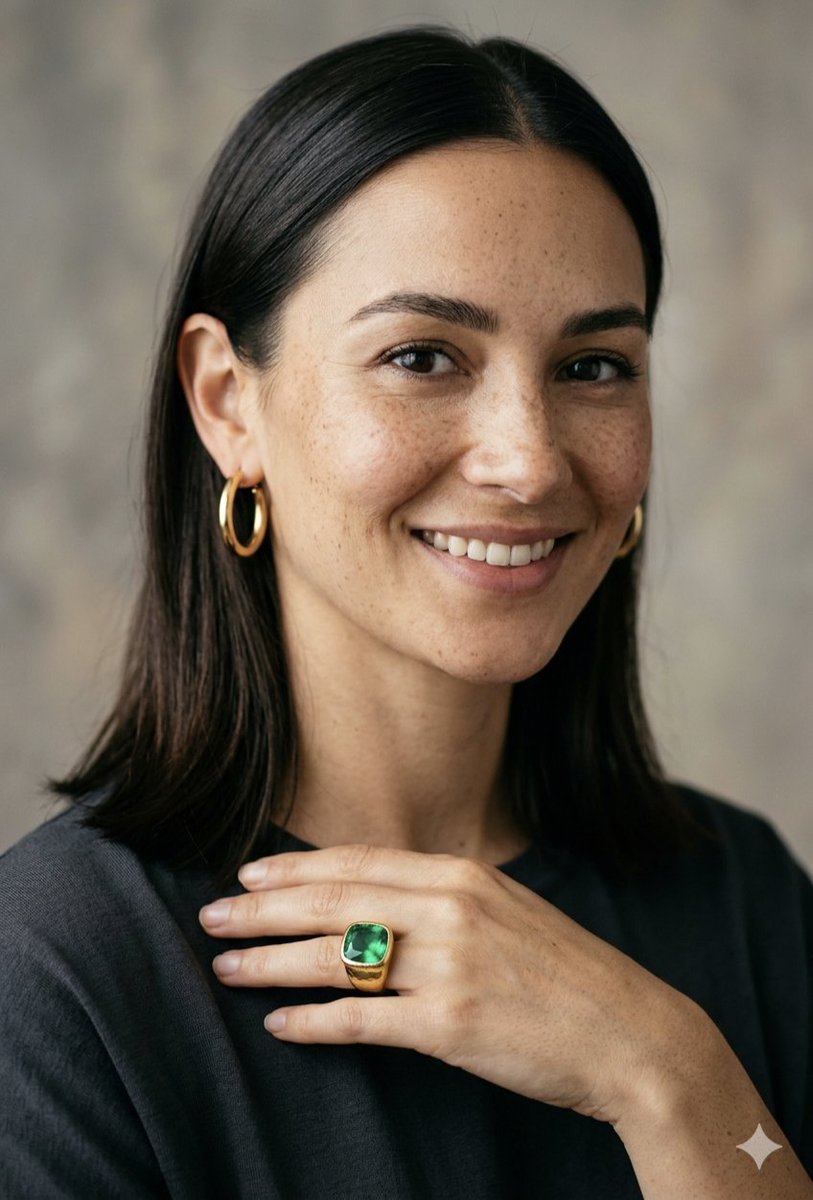 Portrait of a Woman with Emerald Ring — example 1