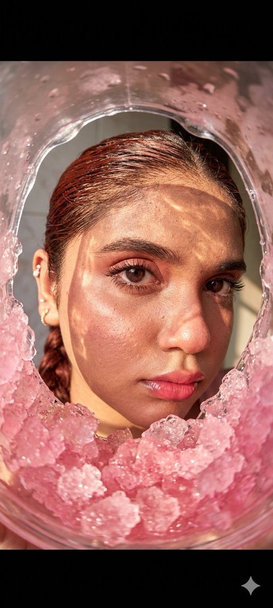 Fisheye Lens Slushy Ice Portrait