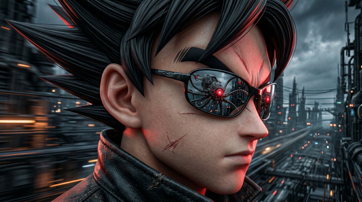 Neo Goku in the Machine City — example 1