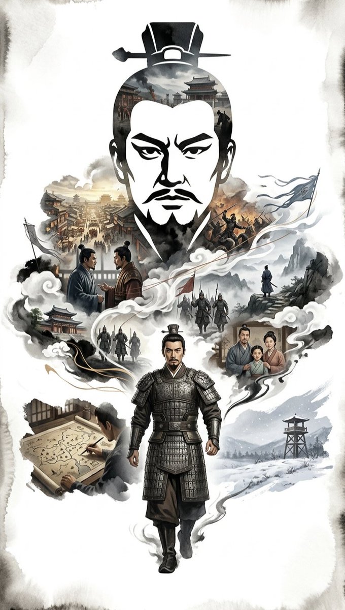 Ink-Wash Cinematic Montage Poster — example 1