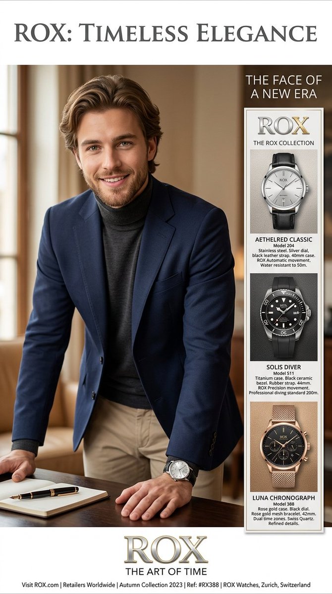 Luxury Watch Magazine Advertisement — example 1
