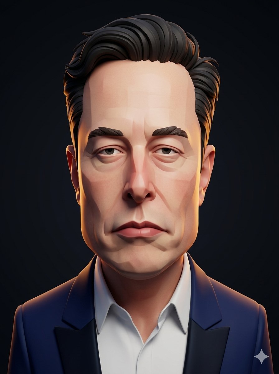 3D Stylized Caricature Portrait — example 1
