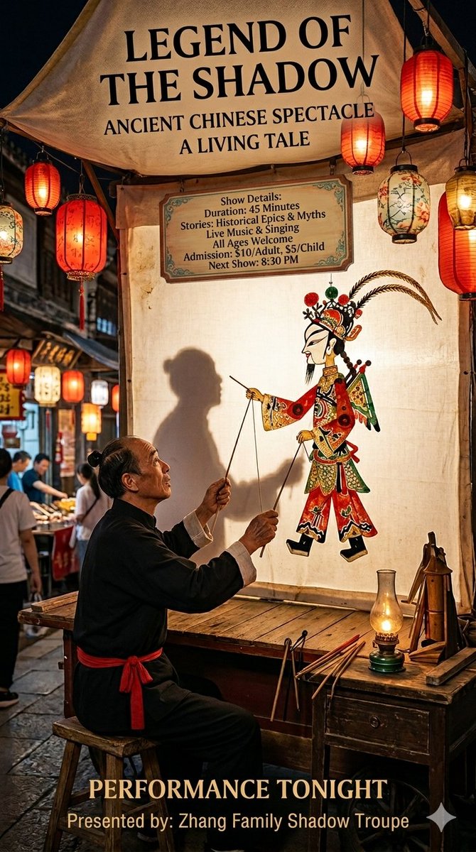 Traditional Shadow Puppet Performance — example 1